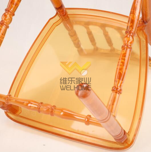 Orange resin plastic napoleon  chair for wedding/event